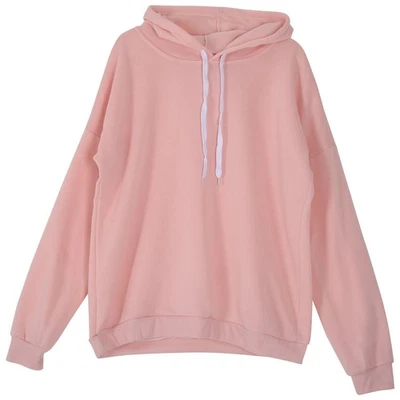 Autumn Winter Sweatshirts Women Solid Plain Long Sleeve Casual Hooded5845 - Image 1 of 4