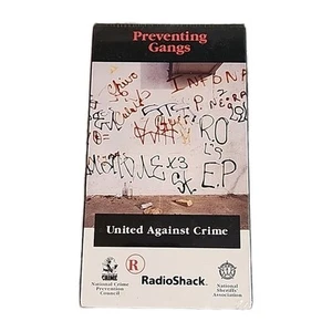RARE Radio Shack PREVENTING GANGS VHS United Against Crime Weird Video Vintage - Picture 1 of 8