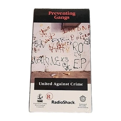 RARE Radio Shack PREVENTING GANGS VHS United Against Crime Weird Video Vintage - Image 1 of 4