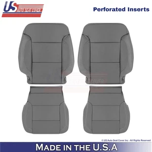 2014-2019 For Chevy Silverado 1500 LT LS Leatherette Perf Front Covers Gray - Picture 1 of 16