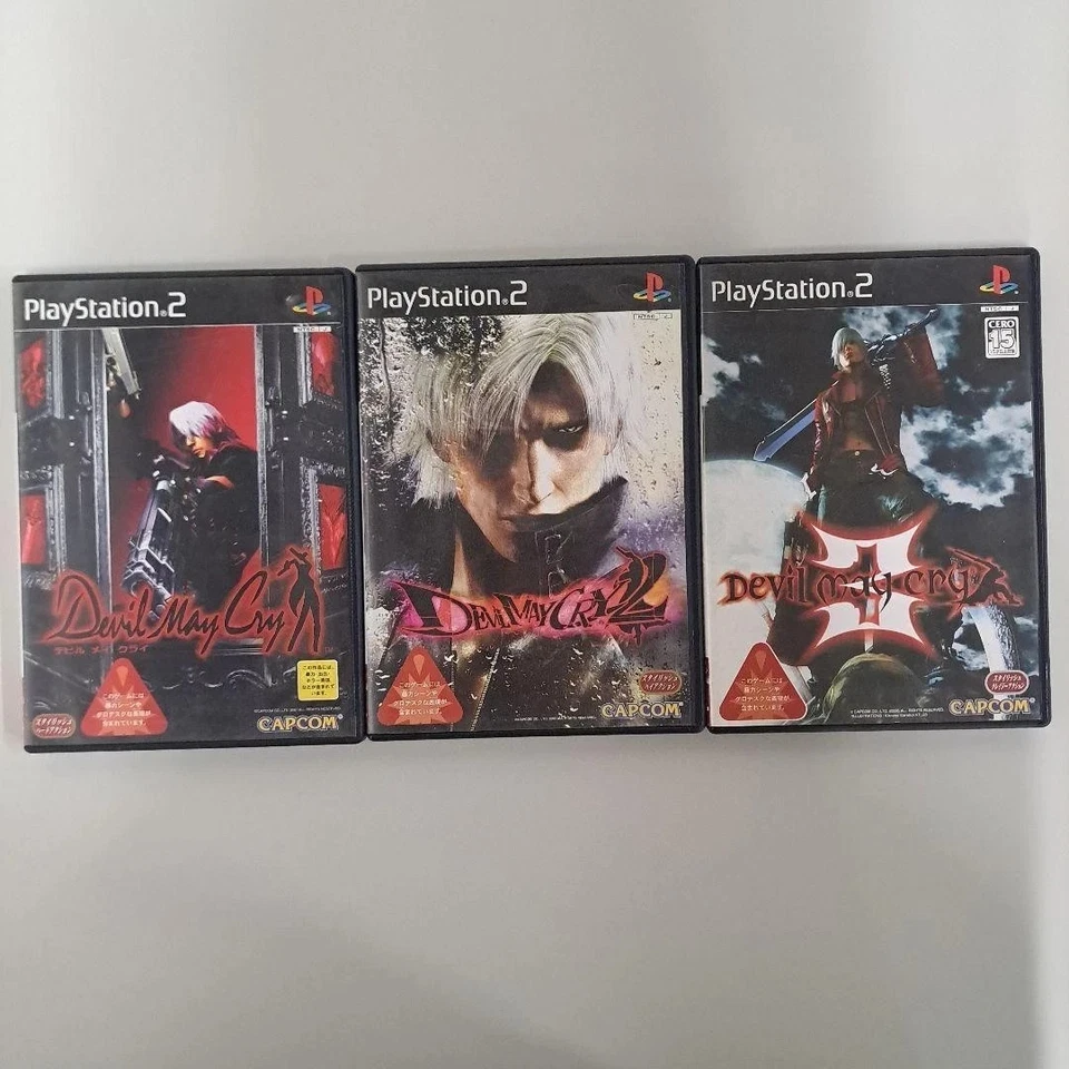 SYY168 Sony Playstation 2 Devil May Cry 1, 2 & 3 3Games JAPAN SET Ship Free - Image 1 of 1