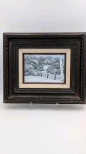 G.Von Trier "NIEVE" Tablero Acrílico Original Enmarcado Paisaje Raro Arte Antiguo Pintura - Imagen 1 de 14