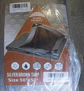 Rain Deway Plane strapazierfähig Größe 50' x 50' silber/braun - Bild 1 von 5