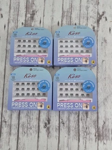 Lot Of 4 Kiss Feathery Wispy PRS03 Press On Eyelashes  (72 PAIRS TOTAL) No Glue - Picture 1 of 2