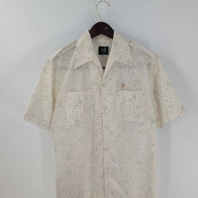 Vintage IOLANI Hawaii Short Sleeve Polka Dot Western Button-Up Shirt Off-White M - Image 1 of 4