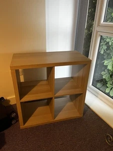IKEA Kallax Cube Storage Unit White Stained Oak Effect - Picture 1 of 4