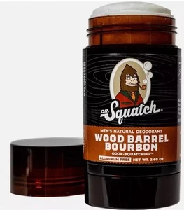 Dr Squatch Natural Deodorant Wood Barrel Bourbon - 75g aluminium Free - Picture 1 of 2