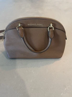 Bolsa satchel Michael Kors couro marrom alça superior bolsa tiracolo 7x11 - Imagem 1 de 3