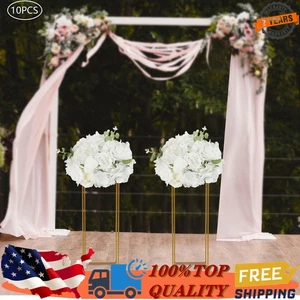 NEW 10X Artificial Flower Ball 12 Heads Wedding Flower Balls for Centerpieces - Picture 1 of 18