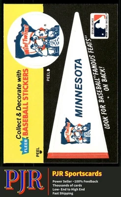Minnesota Twins Pennant 1986 Fleer #NNO Nap Lajoie (21) back Team Stickers Foto 1 de 2