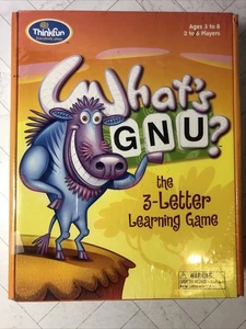 ¿Qué es GNU? ThinkFun 3 Letras Aprendizaje de Palabras Ortografía Juego Familiar 2-6 Jugadores - Imagen 1 de 5