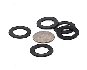 5/8" ID x 1" OD 1/16" Thick Black Rubber Flat Washers Various Package Sizes - Picture 1 of 6