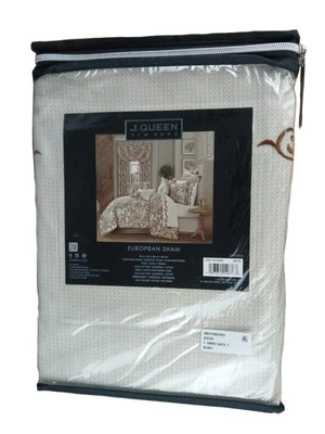 J. Queen New York  Captiva Embroidered 26 in X 26 in  Cotton European Sham - Image 1 of 2