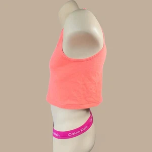 Personalizable Pool Boy custom embroidery Mens neon orange cotton crop tank top - Picture 1 of 9