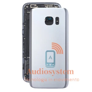 COVER SCOCCA POSTERIORE adatto per SAMSUNG GALAXY S7 SM-G930 ARGENTO SILVE VETRO - Foto 1 di 1