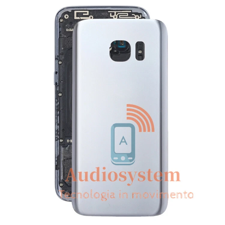 COVER SCOCCA POSTERIORE adatto per SAMSUNG GALAXY S7 SM-G930 ARGENTO SILVE VETRO - Immagine 1 di 1