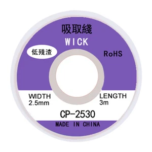 3 meter Desoldering Braid Tape Welding Solder Remover Wick Wire (2.5mm) - Picture 1 of 9