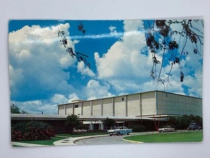 Postcard Main Auditorium Civic Center Brownsville Old Cars Texas H301 - Picture 1 of 2