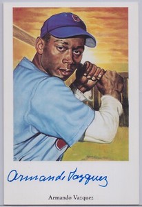 Armando Vazquez certified signed / autographed Ron Lewis Postcard PSA