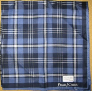 FRAN CHISE *Blue Men's Scarf Handkerchief 49cm /HISASHI*11 - Picture 1 of 5