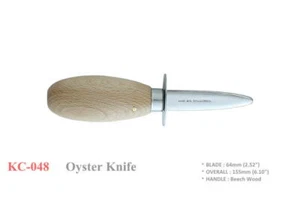 Kanetsune Seki Japan KC-048 420J2 Beech Wood Stainless Steel 64mm Oyster Knife - Picture 1 of 1