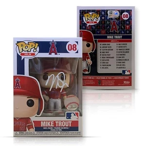 Mike Trout Autographed Los Angeles Signed Baseball Funko Pop 08 MLB Hologram - Picture 1 of 2