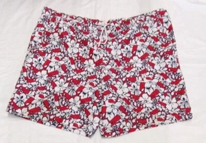 Vineyard Vines Hawaii Badehose Rot Wal Logo Blumen Herren XLarge - Bild 1 von 5