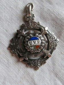 Medaille Rennen Cognac-Blaye & Rückkehr U.V.F.  Punze Wildschwein Silber um 1920 - Bild 1 von 9