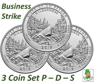 2019 P D S Frank Church River of No Return Quarter ATB Bus. Strike 3-Coin Set - Picture 1 of 5