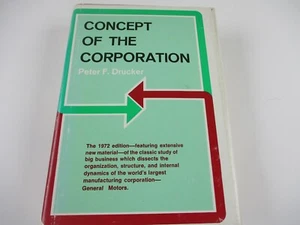 Concept of the Corporation by Peter F Drucker 1972 Edition New Preface Epilogue - Imagen 1 de 17