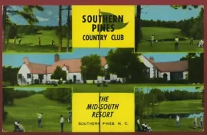 POSTAL VINTAGE SOUTHERN PINES NC COUNTRY CLUB 080521 Q - Imagen 1 de 2