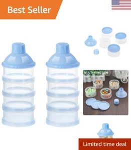 Baby Formula Dispenser - 4 Layers Stackable Containers for Travel - BPA Free - Picture 1 of 9