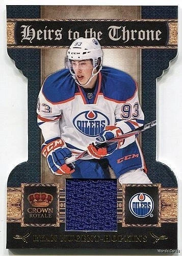 RYAN NUGENT HOPKINS 2011-12 CROWN ROYALE HEIR TO THE THRONE GAME USED JERSEY-RC  - Image 1 of 1