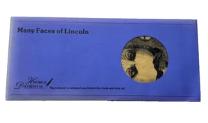 Many Faces Of Abraham Lincoln on Antiqued Parchment Paper - Picture 1 of 2