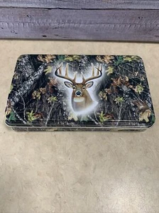 Rivers Edge Mossy Oak DEER PLAYING CARDS WITH DICE IN COLLECTABLE TIN - Picture 1 of 2
