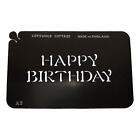 Stainless steel A2 Happy Birthday cake decorating / card making stencil