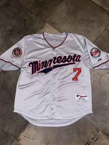 Minnesota Twins Joe Mauer #7 Gray Fifty Seasons Stitched Majestic Jersey Size 50 Cover