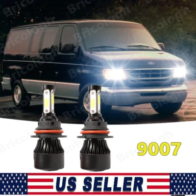 FOR 1992-2006 Ford Econoline Van LED Headlight BULBS PAIR E250 E350 cr - Image 1 of 4