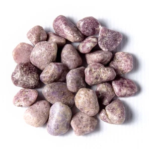 1/4 lb Tumbled Lepidolite Gemstone Crystals 10-30 Stones Bulk Gem Rock Specimens - Picture 1 of 6