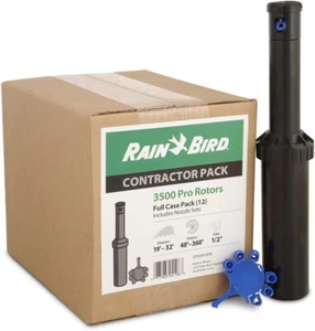 12er-Pack Regenvogel 3504 Rotor mit Regenvorhangdüse 40° bis 360° 15' bis 35' Spray - Bild 1 von 5