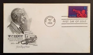 USA Stamps 1969 W C Handy First Day Cover Artmaster Cachet Memphis cancel (w) - Picture 1 of 2