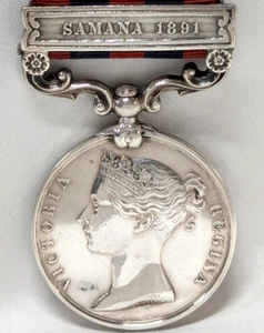 Colonel King Royal Engineers - Bengal Sappers & Miners India Medal Samana 1891 - Picture 1 of 20