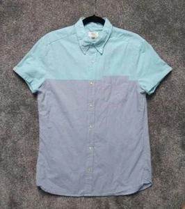 NEXT..MEDIUM..LAUNDERED TWO TONE SHIRT DESIGN SHORT SLEEVE..M..BUTTON COLLAR TOP - Picture 1 of 5