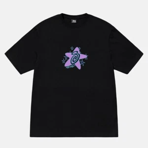 Camiseta con logotipo de Stussy Galaxy negra L GRANDE - NUEVA CON ETIQUETAS - Imagen 1 de 5
