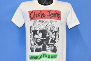 vtg 80s CIRCLE JERKS AMERICAN TOUR 1985 PUNK ROCK SHAWN KERRI t-shirt SMALL S - Picture 1 of 4