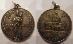 Medaglia Maria SS delle Grazie distrutta terremoto Messina 1908 - Picture 1 of 1