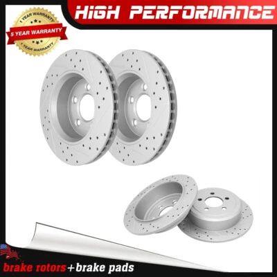 Front & Rear Disc Brake Rotors for 2008 2009 2010 2011 Dodge Nitro Jeep Liberty - Image 1 of 4