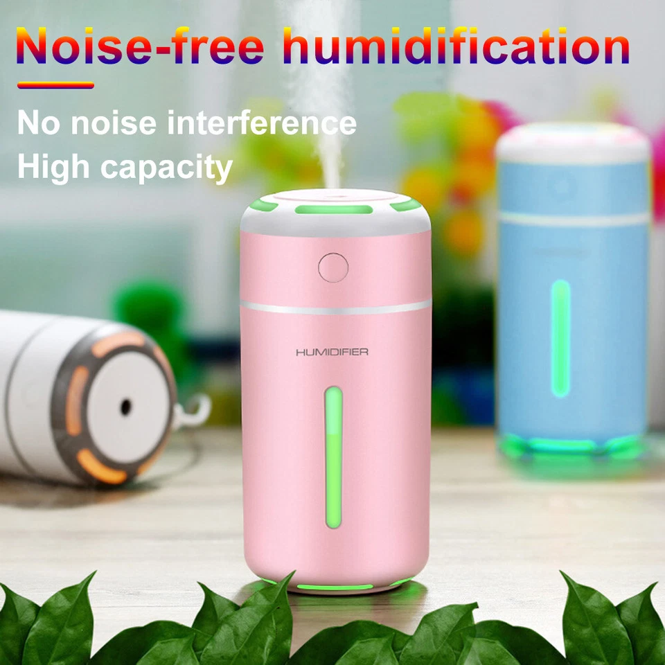 Portable LED Humidifier Car Air Purifier Aroma Diffuser Cool Mist USB Mini - image 1 of 4