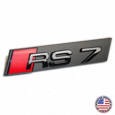 Parachoques delantero Audi RS7 radiador letras emblema insignia logotipo deportivo negro Foto 1 de 4