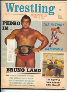 Sports Pub: Wrestling Monthly 6/1972-Patriot comic strip-Jerry Lawlor-Fred Wa... - Picture 1 of 1